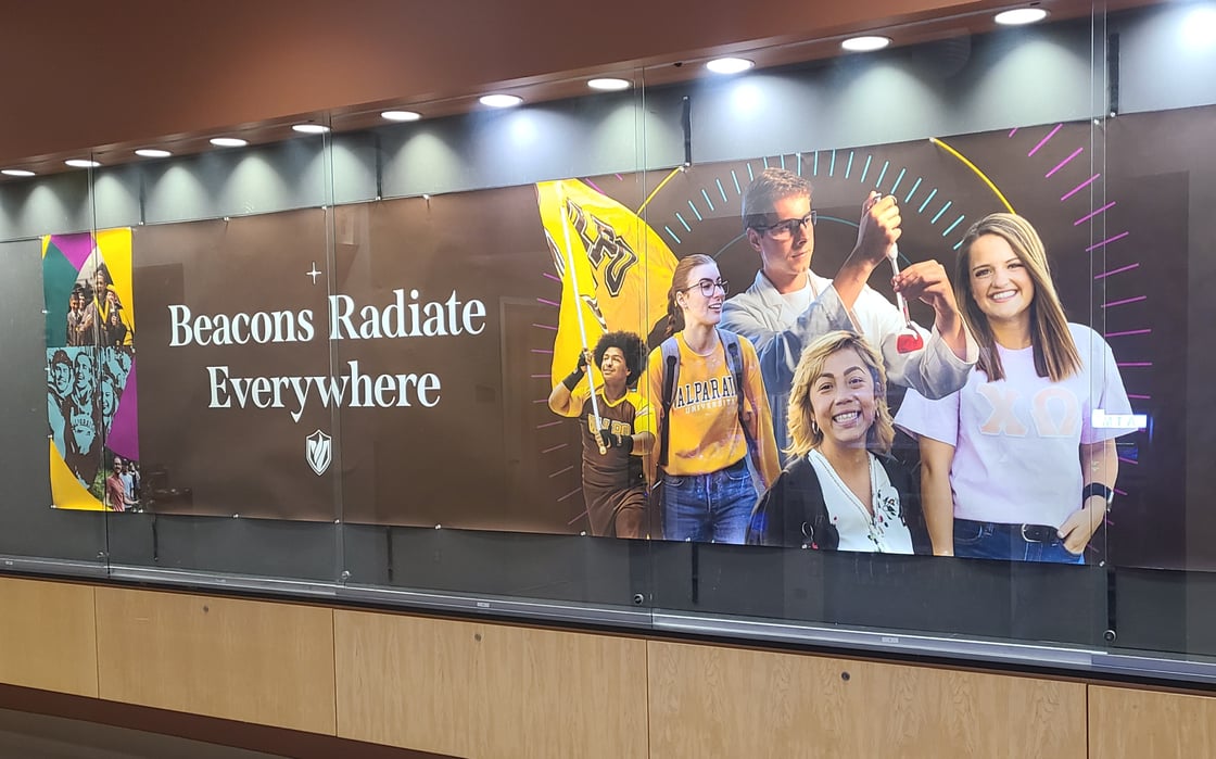 Valparaiso banner that reads, 